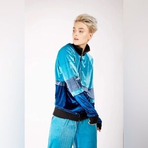 Vibrant Teal Bomber Jacket for unisex